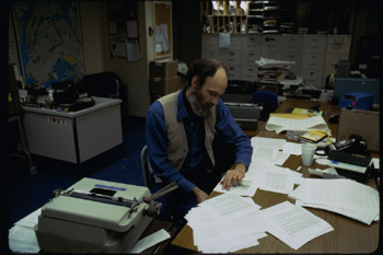 Sam Hall, WNBC newsroom